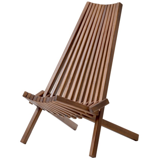 Folding Wood Chair Natural Wellfor