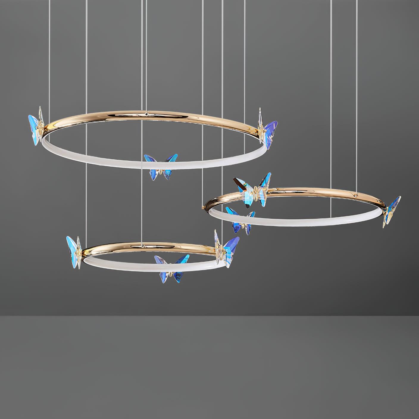 Blue Butterfly Chandelier