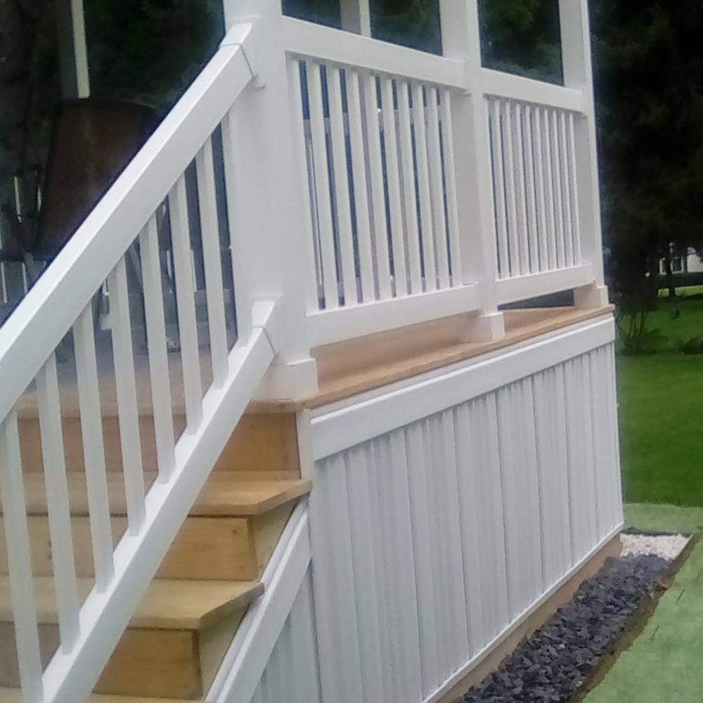 Weatherables Naples 3 ft. H x 6 ft. W White Vinyl Stair Railing Kit CWR-R36-E6S