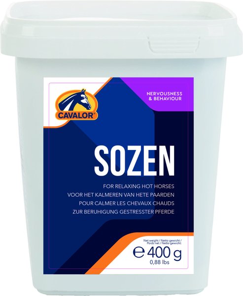 Cavalor Sozen Calming Powder Horse Supplement， 400-gram tub