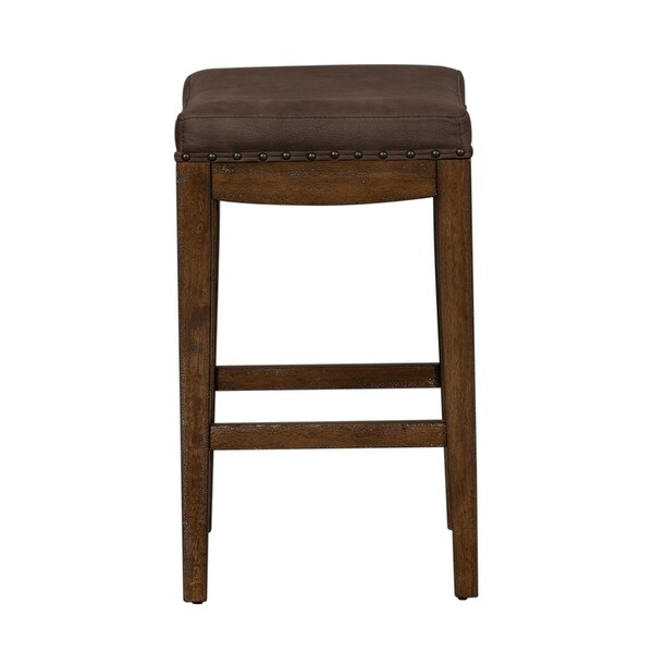 Aspen Skies Weathered Brown with Gray Hang Up Uph Console Stool