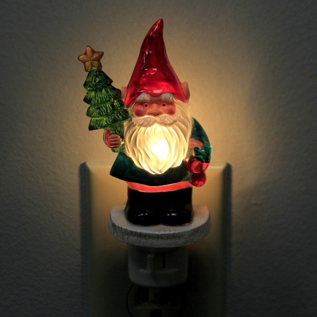 Christmas Bearded Gnome Night Light One Night Light 5 5 Inches Tree Star Mx178379 Acrylic Multicolored