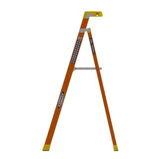 Werner 4 ft. Fiberglass Podium+ Platform Step Ladder (10 ft. Reach Height) with 300 lbs. Load Capacity Type IA Duty Rating PDLIA04