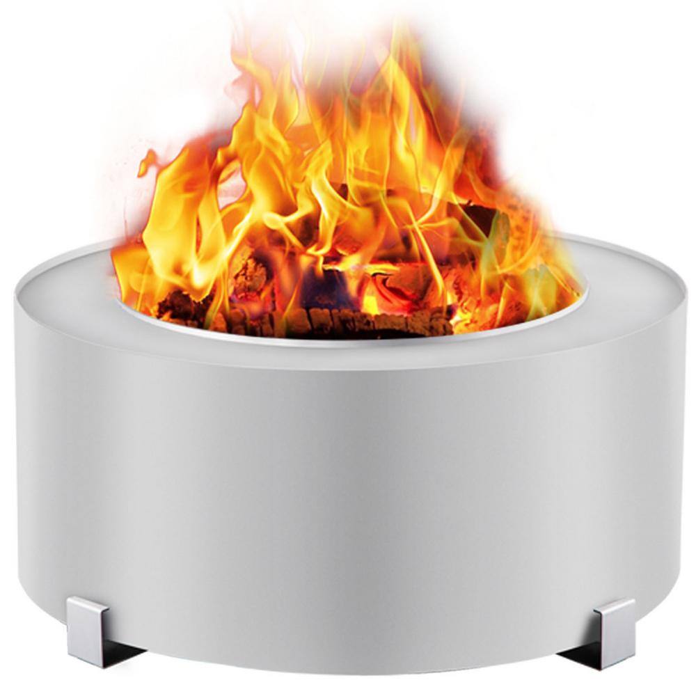 VEVOR Stove Bonfire 26.7 in. Dia Stainless Steel Smokeless Fire Pit Double Wall Design Smokeless Fire Bowl for Picnic Camping YTSYXBXGH28.5DUD9V0