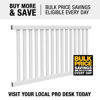 Barrette Outdoor Living Ohio 4 ft. H x 8 ft. W White Vinyl Un-Assembled Fence Panel 73012319