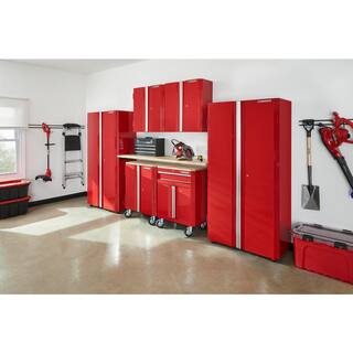 Husky 7-Piece Ready-to-Assemble Steel Garage Storage System in Red (133 in. W x 98 in. H x 24 in. D ) G13309SR-US