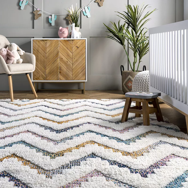 nuLoom Rumi High-Low Chevron Tassel Area Rug