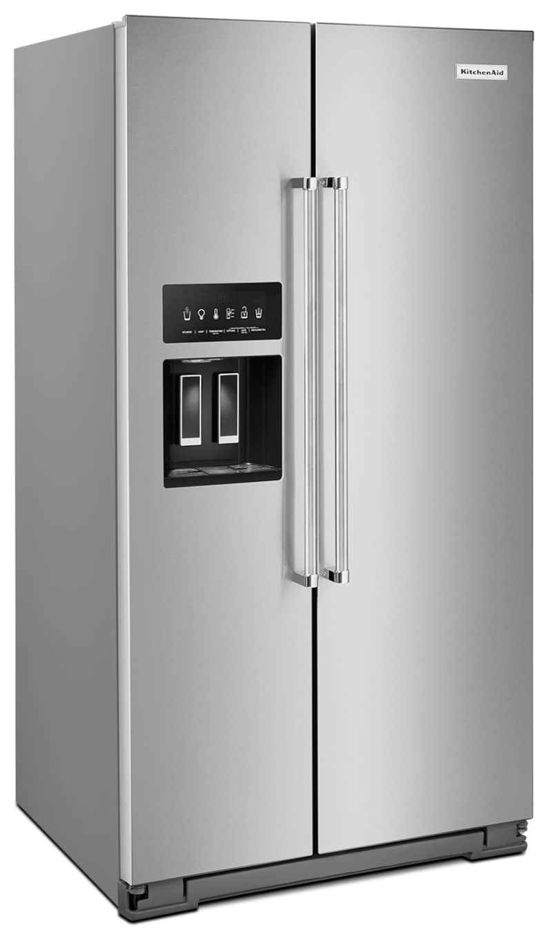 KitchenAid ADA 24.8 Cu. Ft. PrintShield Stainless Steel Side-By-Side Refrigerator With Exterior Ice And Water Dispenser