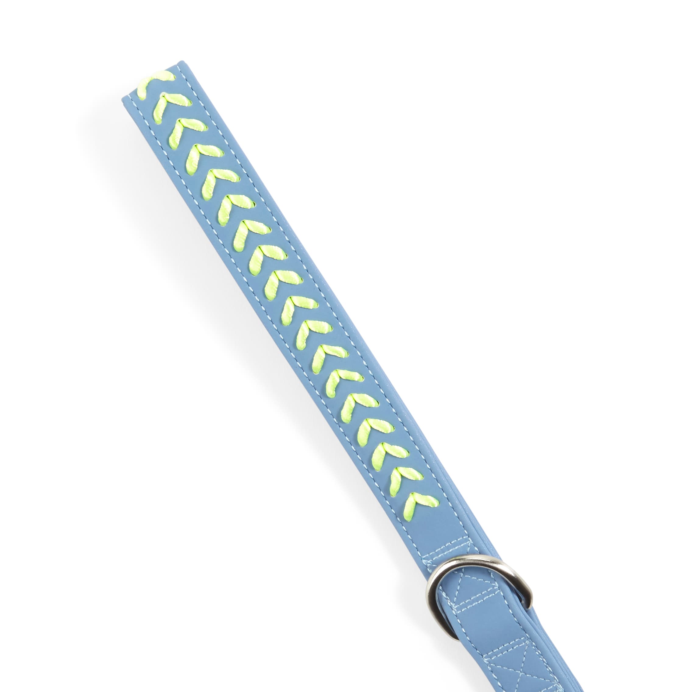 YOULY The Extrovert Blue  Rainbow Braided Dog Leash， 6 ft.