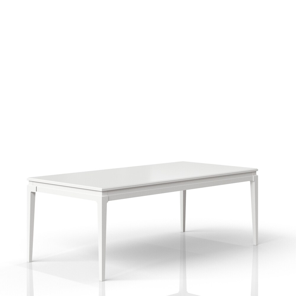 Renascence Rectangular Dining Table  Pearlized White