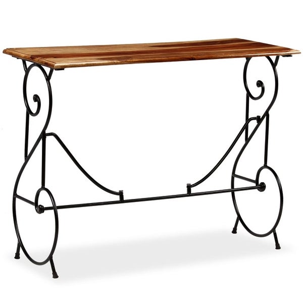 vidaXL Console Table Solid Sheesham Wood 39.4