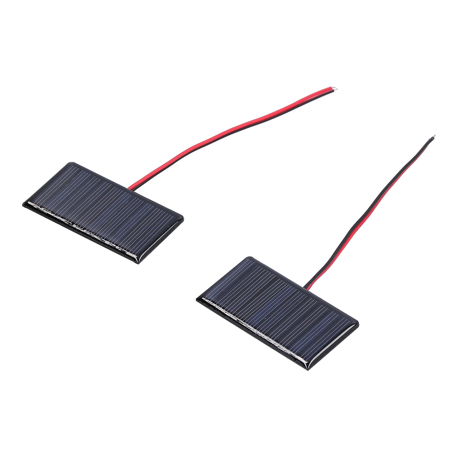 2pcs Solar Panel Module Polysilicon Micro Mini Glue Power Solar Cells 68x36mm 0.3w 5v