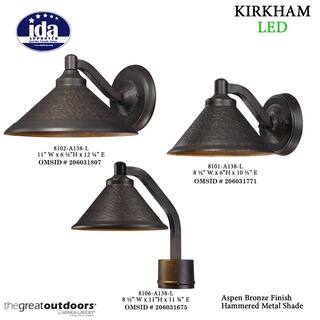 the great outdoors by Minka Lavery Kirkham 1-Light Bronze Outdoor Wall Lantern Sconce 8102-A138