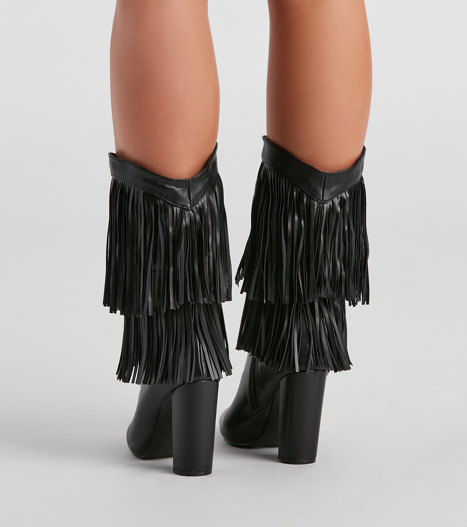 Line Dance Fringe Cowgirl Boots