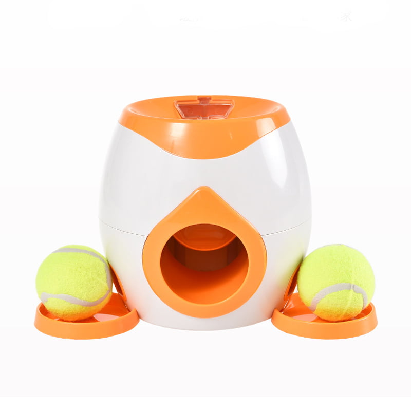 Wodondog Pet Dog Toy Food Reward Toy with 2 Tennis Balls Slow Feeder Orange