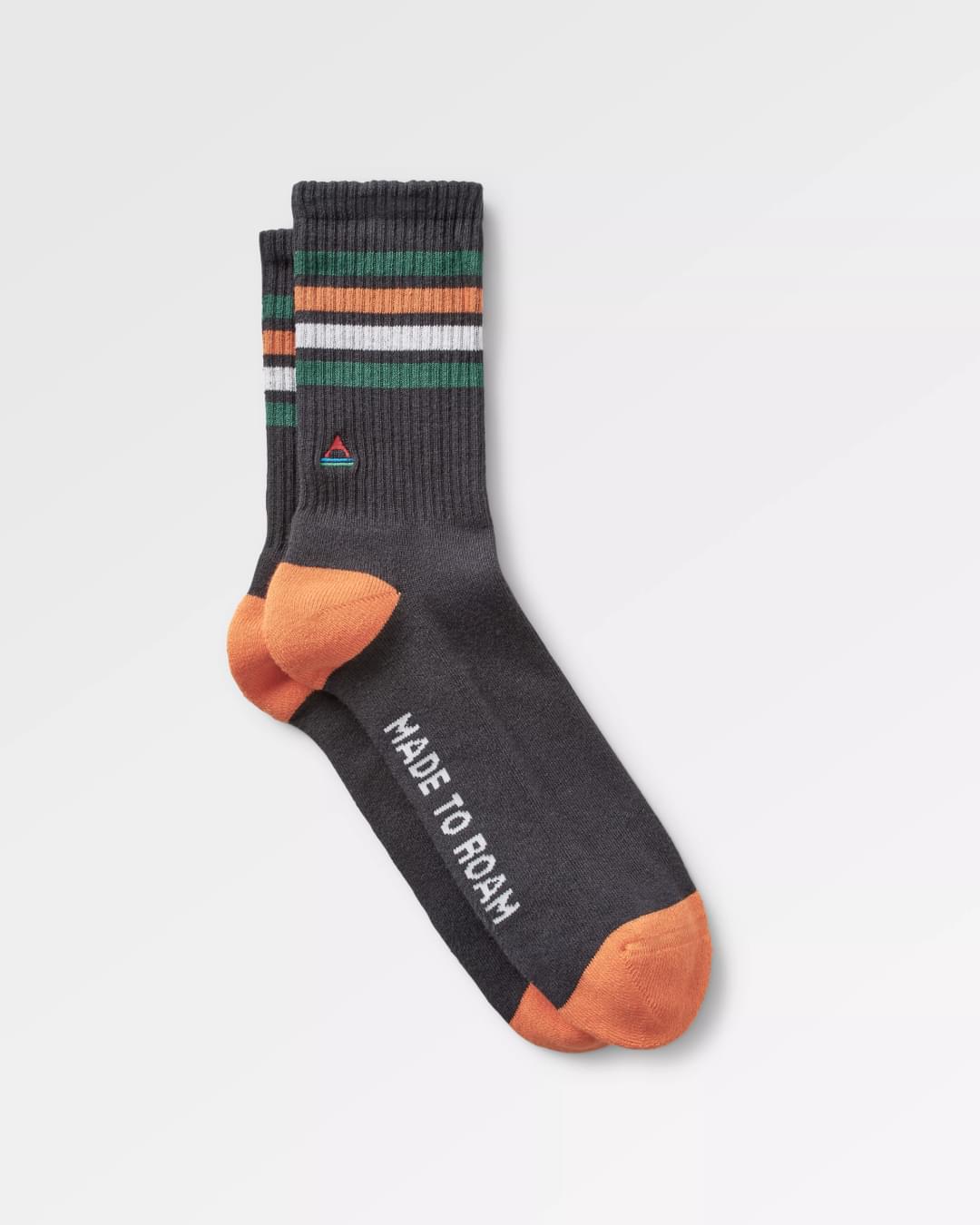 Organic Midweight Crew Socks - Charcoal