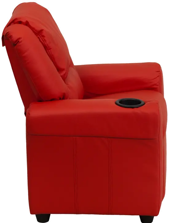 Mini Me Kids Red Recliner with Cup Holder