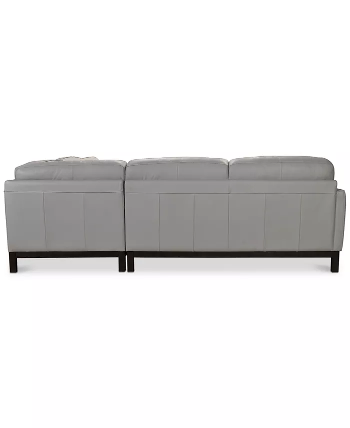 Furniture Virton 3-Pc. Leather L Sectional Sofa