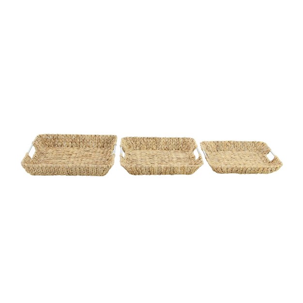 Set Of 3 Contemporary Seagrass Basket Trays Olivia amp May