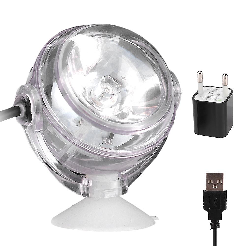 Eu Plug Ac110-240v Led Underwater Light Multicolor Waterproof Spotlight Lamp White