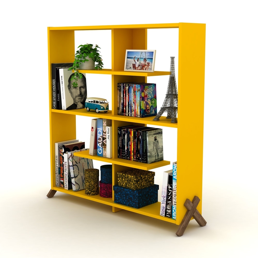 Hopa 45'' H x 44'' W 8 shelf Open Bookcase