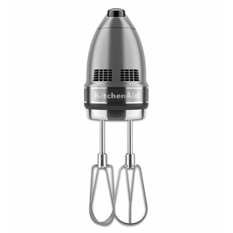 KitchenAid KHM7210CU 7-Speed Digital Hand Mixer with Turbo Beater II Accessories and Pro Whisk - Contour Silver