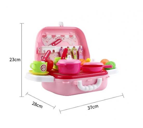 Kitchenware Bag 27pcs Simulation Suitcase Children Play House Toys