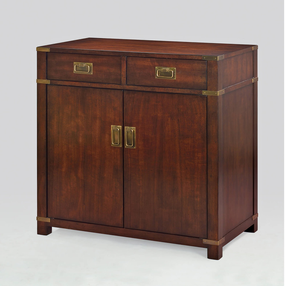 Campaign Style Cabinet Mahogany   Transitional   Accent Chests And Cabinets   by English Georgian America  Houzz