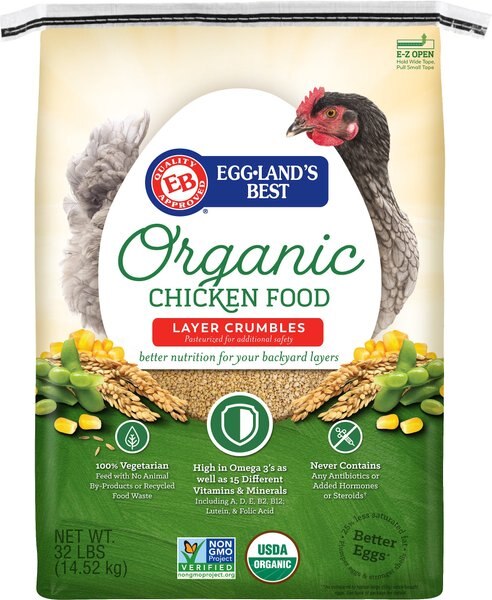 Eggland's Best 17% Protein Organic Layer Crumbles Chicken Feed