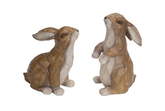 Melrose 70006DS Rabbit(Set of 2) 9.5H  11H Polys...