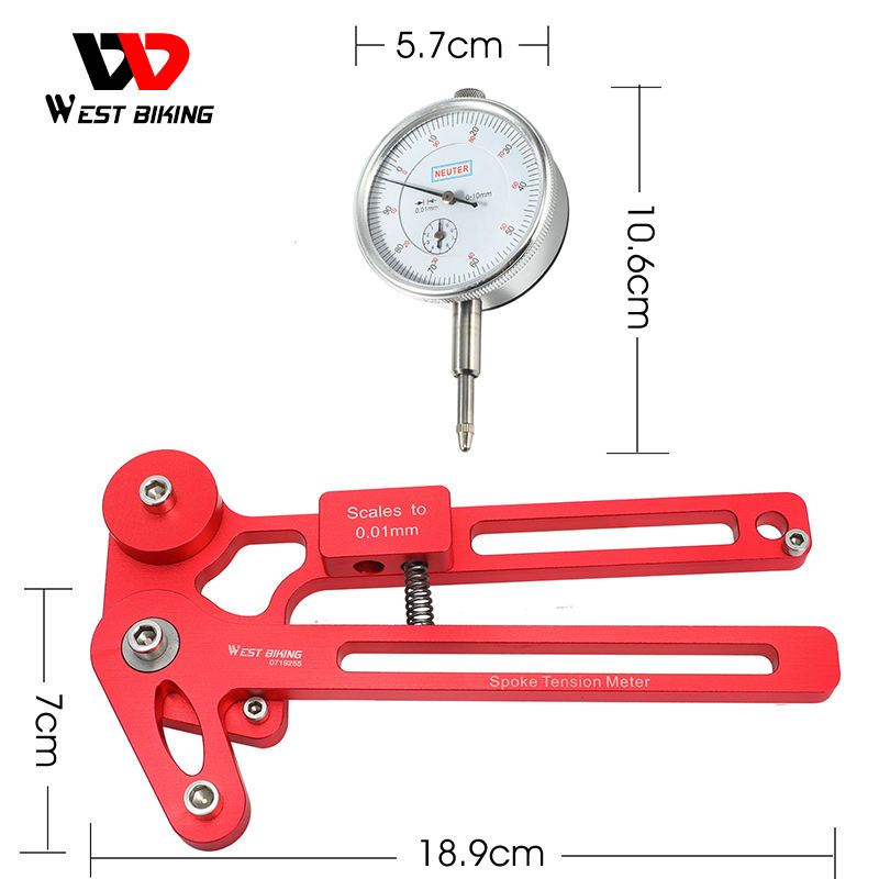 WEST BIKING Cycling Spoke Tension Meter Bracket 251   305mm Accessories Tool Bike Set Cycling Waterproof Spoke Tension Meter