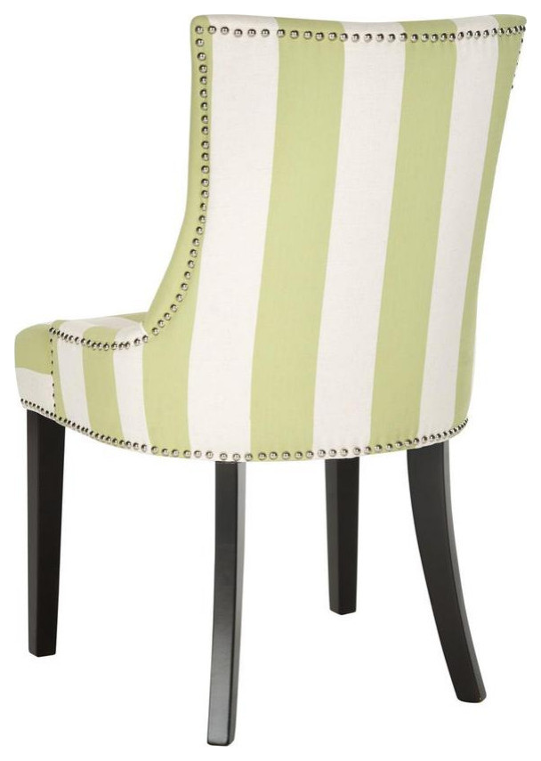 De De 19  x27 x27h Awning Stripes Dining Chair Set of 2 Silver Nail Heads Multi Stripe   Modern   Dining Chairs   by Virgil Stanis Design  Houzz