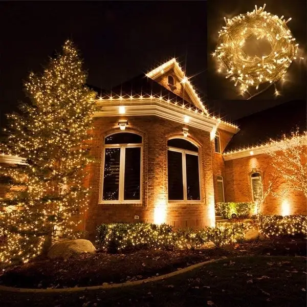 2Pack 240LED Extendable String Lights Indoor/Outdoor - white