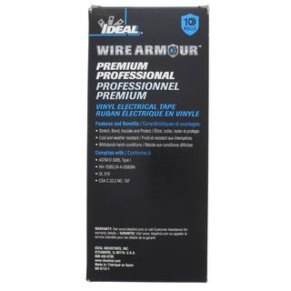 IDEAL Wire Armour 34 in. x 66 ft. Premium Vinyl Tape Brown (10-Pack) 46-35-BRN-10PK