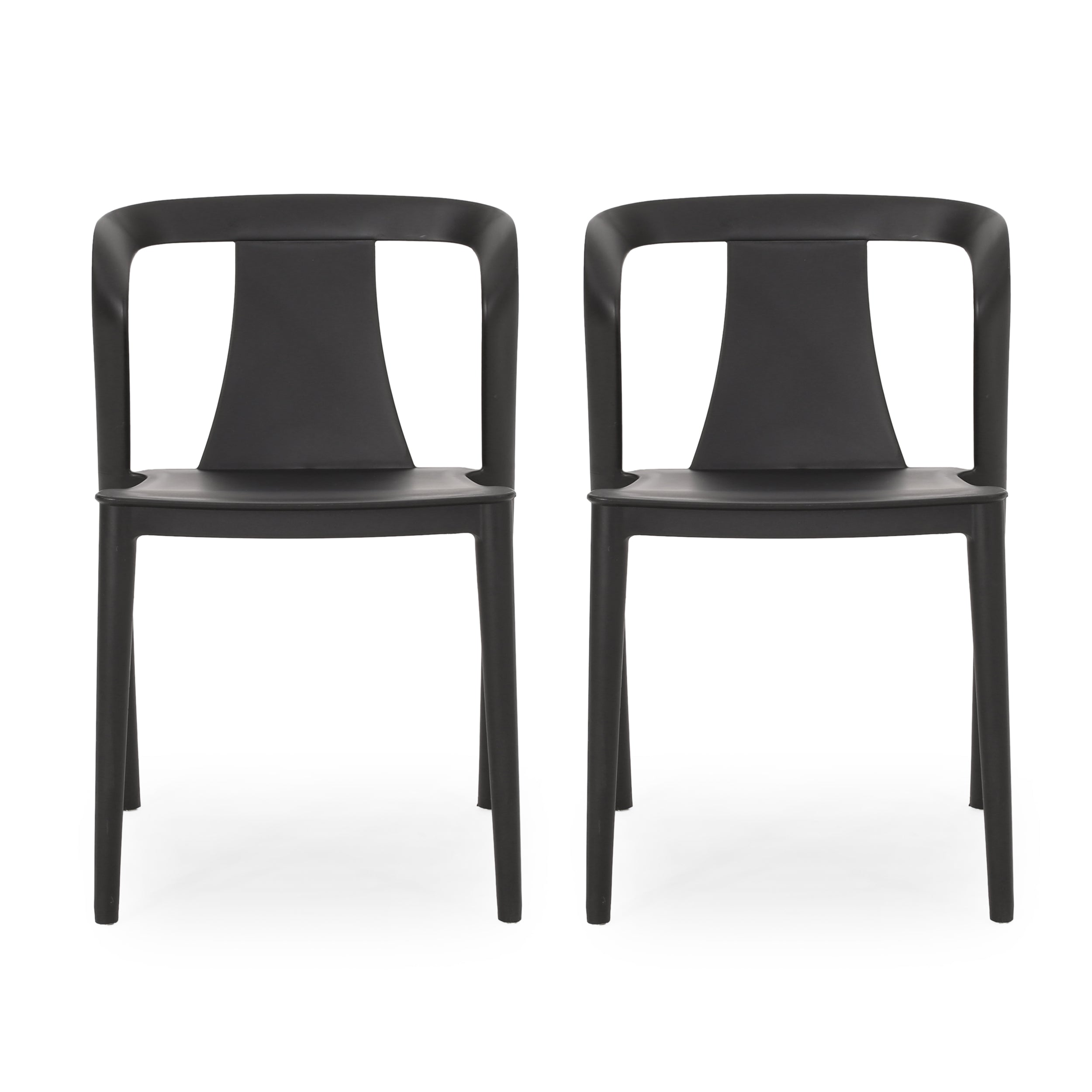 Janely Outdoor Stacking Dining Chair (Set of 2)