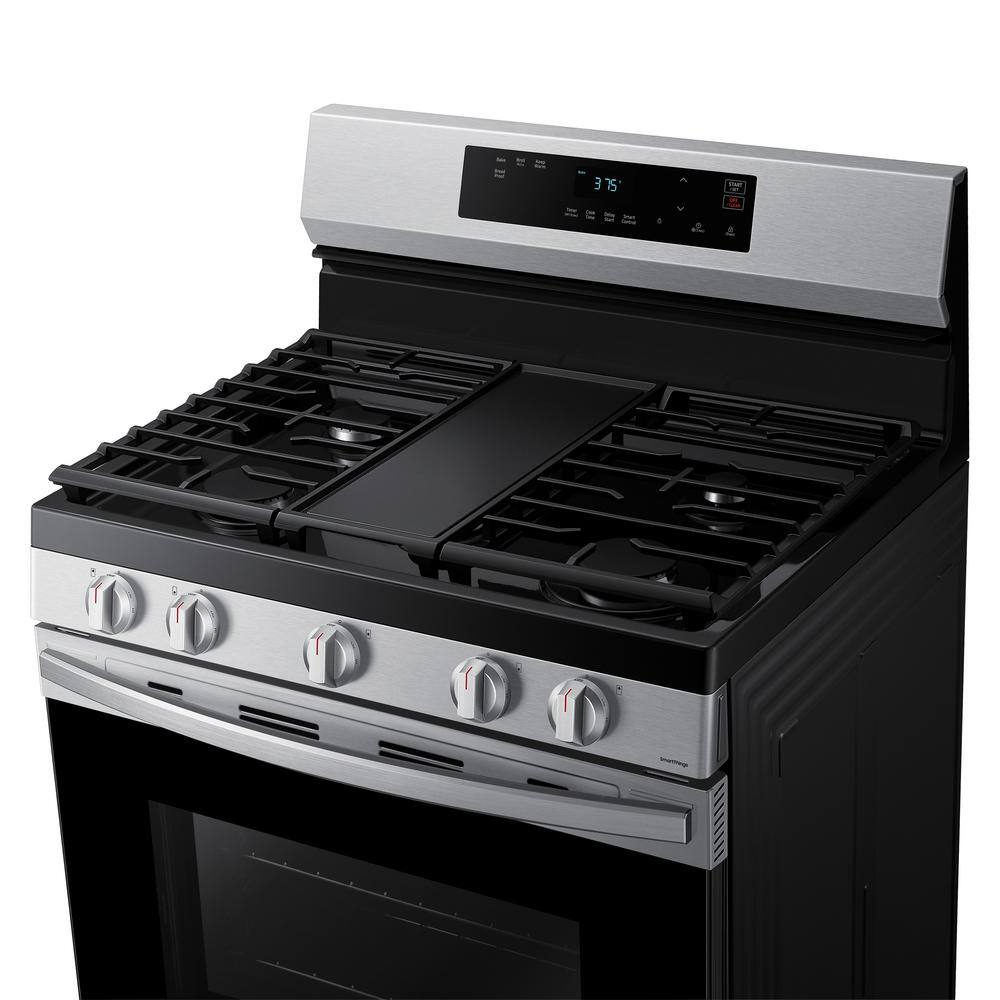  6.0 cu. ft. Smart Freestanding Gas Range with Integrated Griddle in Stainless Steel NX60A6111SS