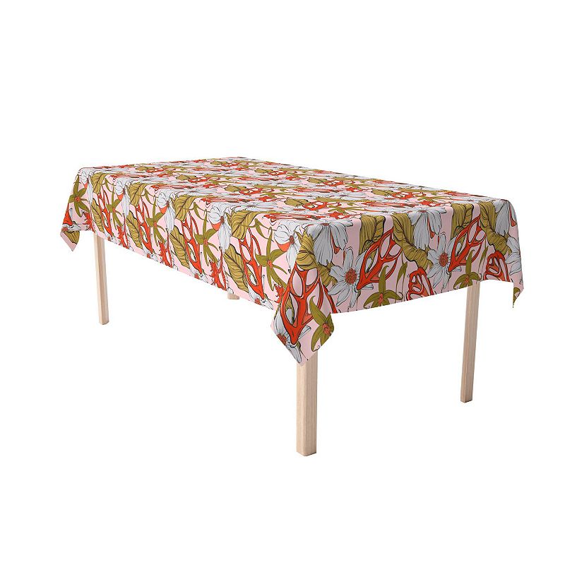 Rectangular Tablecloth， 100% Cotton， 52x84， Floral 228