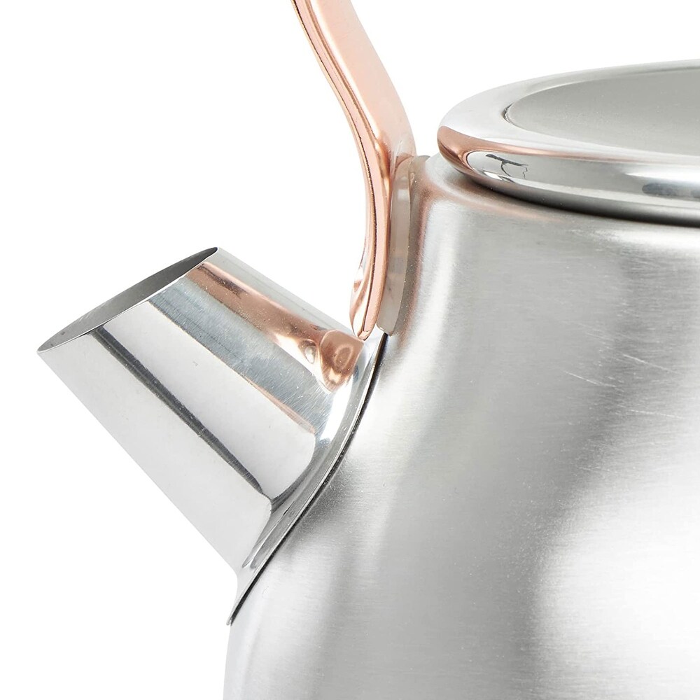 Haden Heritage 1.7L Stainless Steel Body Retro Electric Kettle  Steel/Copper   4.49