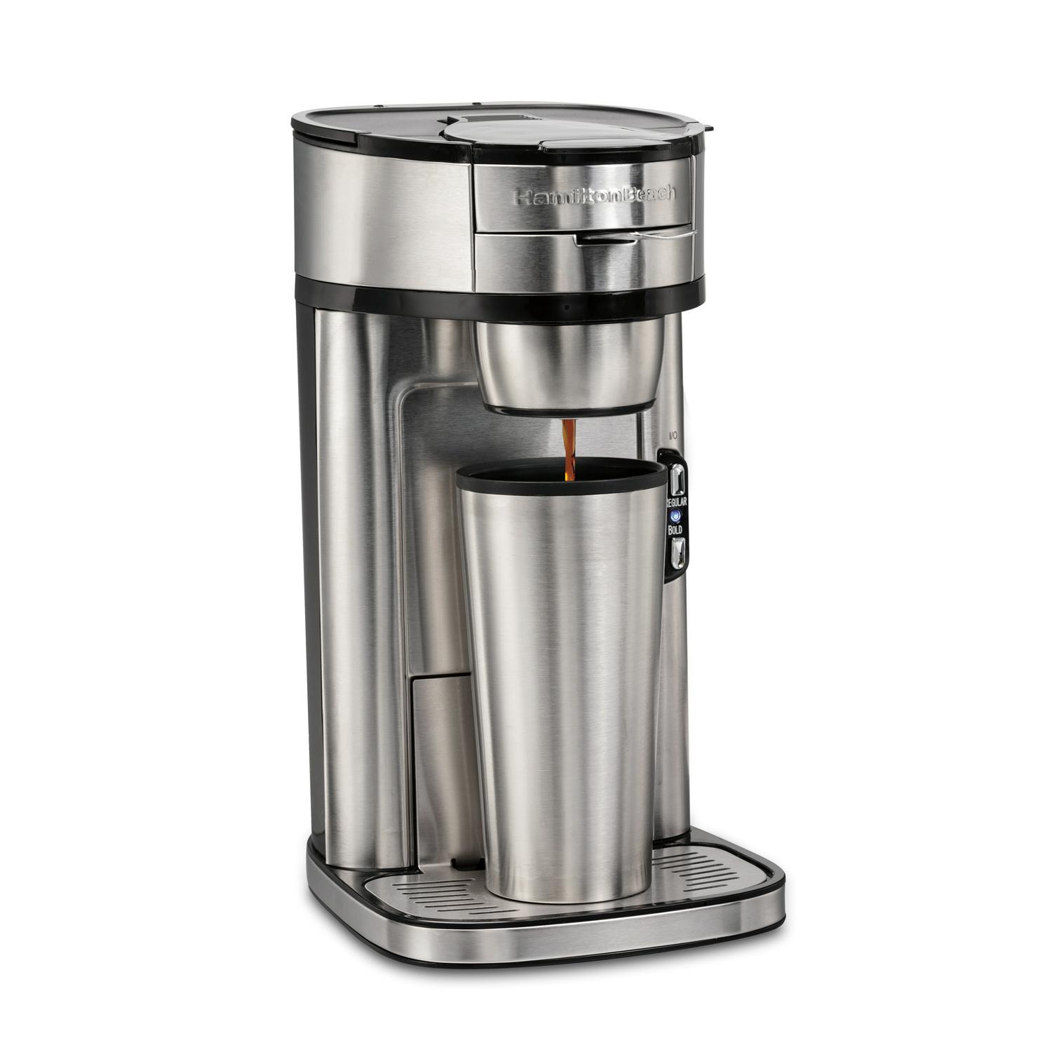 Hamilton Beach The Scoop SingleServe Coffee Maker 14 oz Stainless Steel Model 47550  Crowdfused