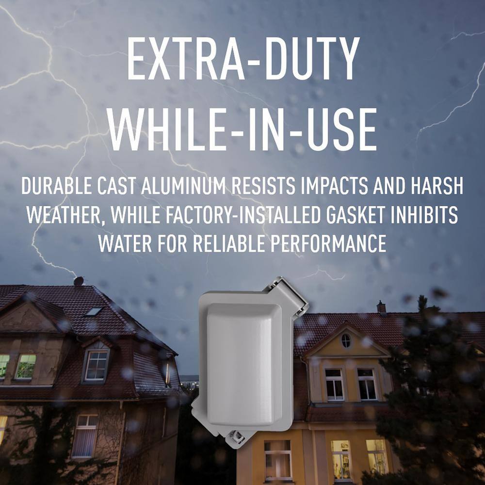 Legrand Pass and Seymour Single Gang Cast Aluminum While-In-Use Weatherproof Cover Gray WIUCAST1