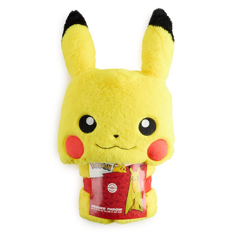 PokĲmon Pikachu Hooded Throw Blanket