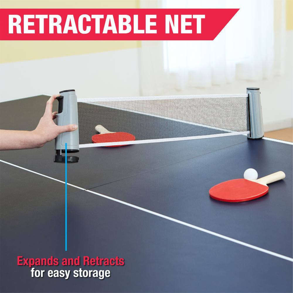 MD Sports Table Tennis Conversion Top with Retractable Net TTT412_018M