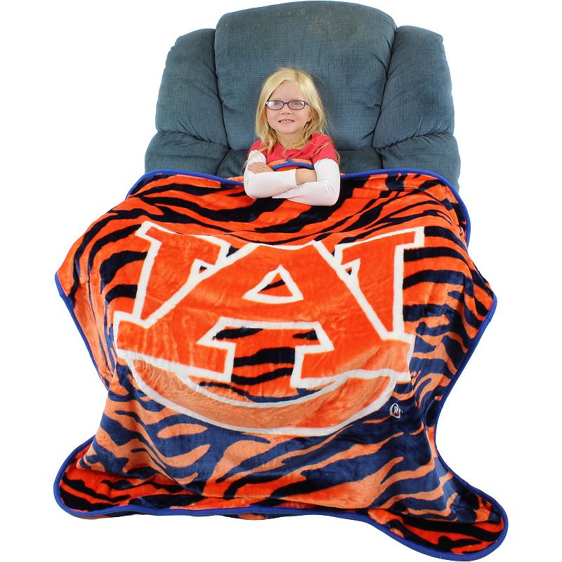 NCAA Auburn Tigers Soft Raschel Throw Blanket