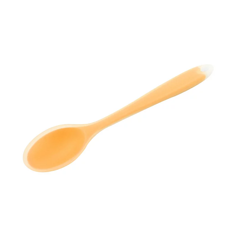 Silicone Dinner Dessert Spoon Serving Utensil For Kitchen Restaurant Coral