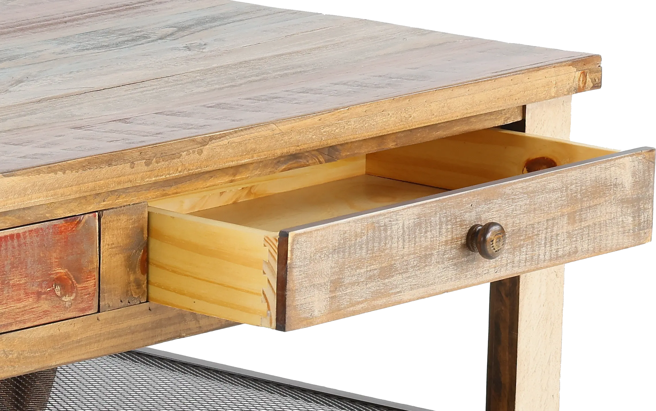 Tanmeron Pine Two Tone Wood Coffee Table