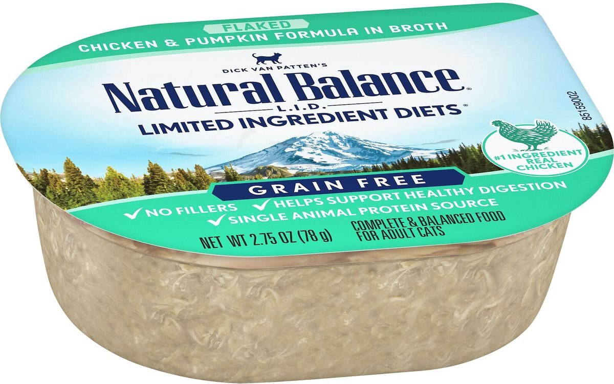 Natural Balance L.I.D. Limited Ingredient Diets Chicken and Pumpkin Formula Shreds Grain-Free Wet Cat Food