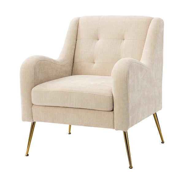 Hyperboreüs Upholstery Accent Armchair with Tufted Back by HULALA HOME