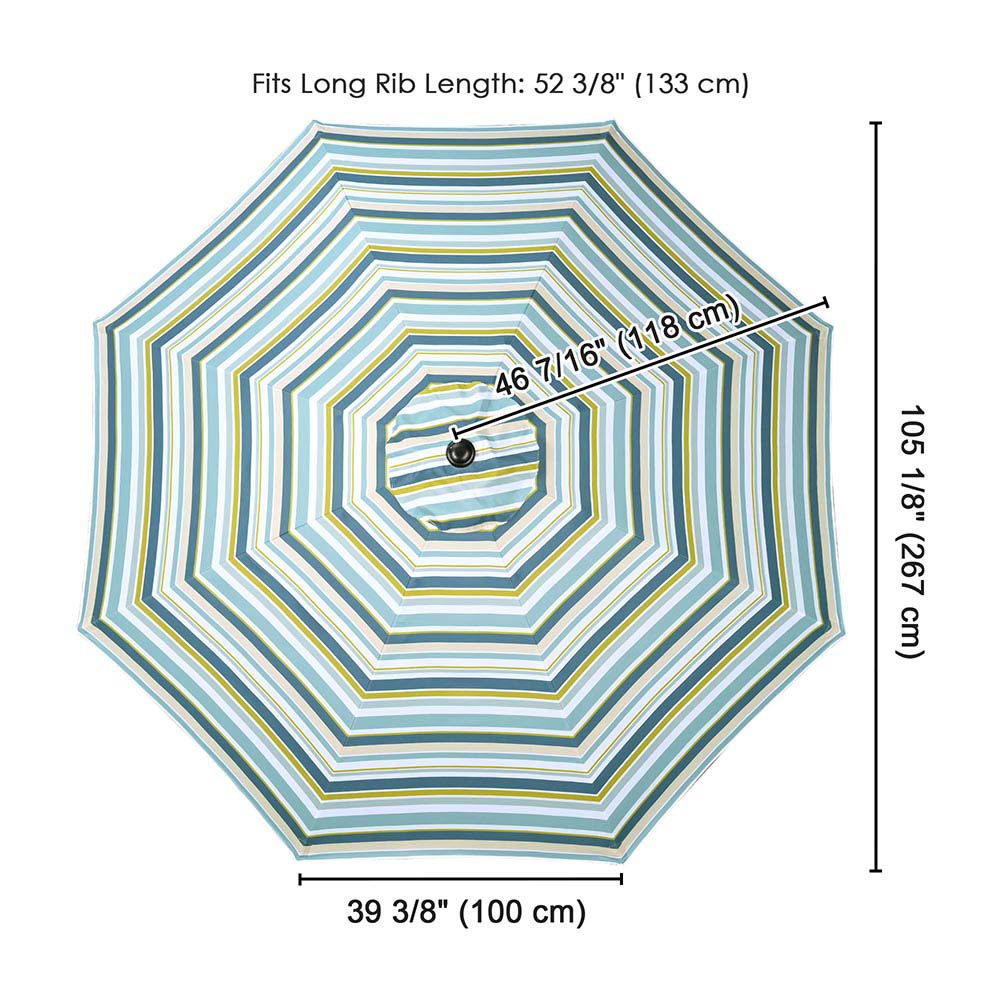 Yescom 9' 8-Rib Outdoor Market Umbrella Replacement Canopy