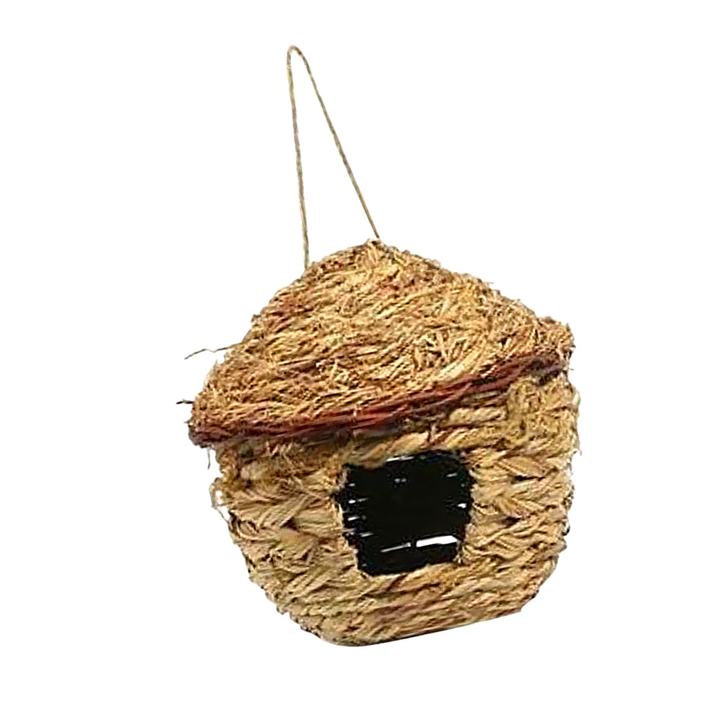 2x Natural Hut Bird House Creative Cute Small House Shaped Design