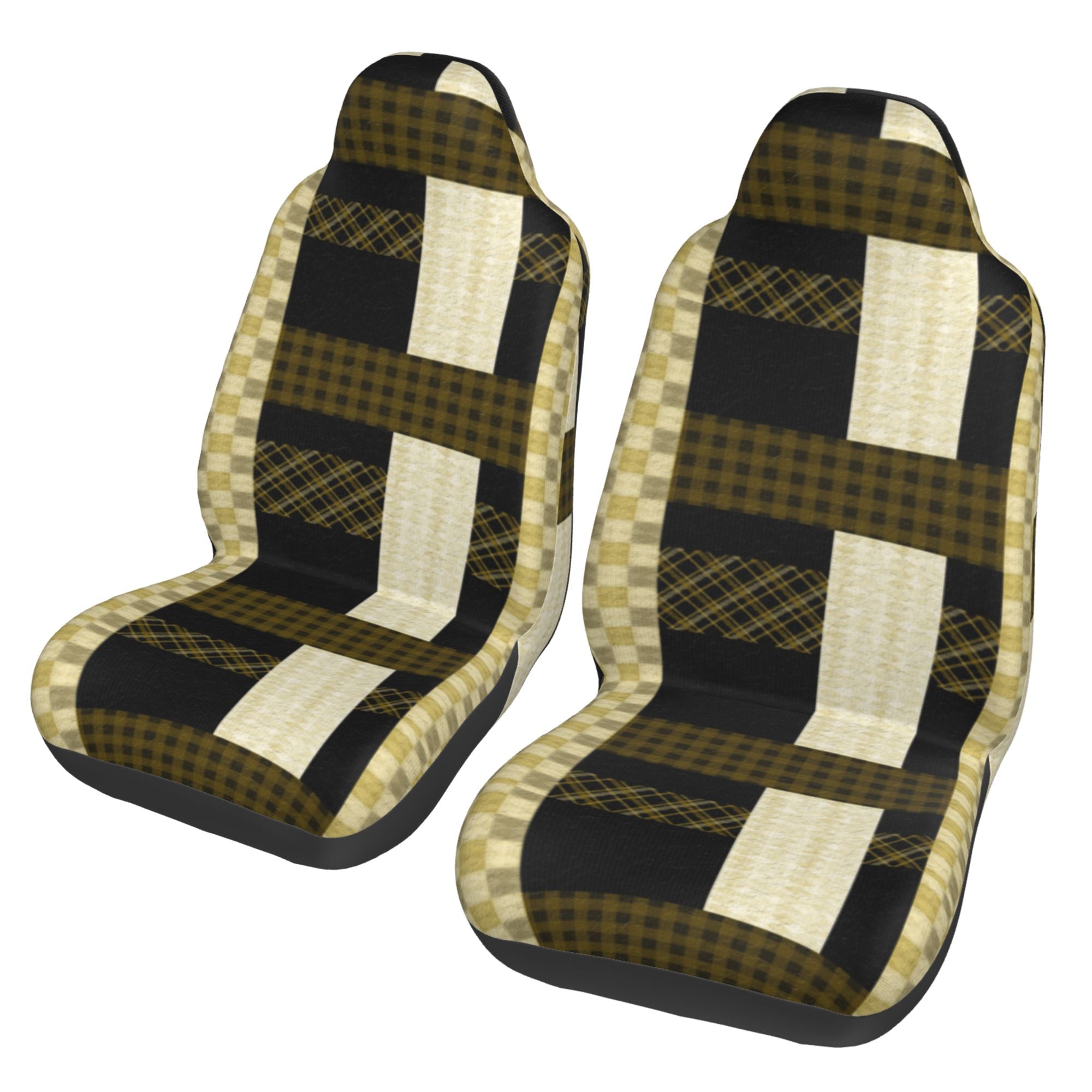 ZICANCN Car Seat Covers Front Seats Only，Retro Stripes Automotive Seat Covers Protectors for Cars Trucks Suv 2 Pack